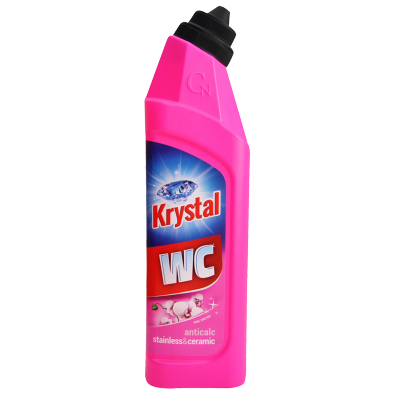 Krystal WC kyselý na nerez a keramiku růžový 750 ml