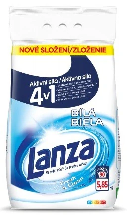 Lanza Fresh&Clean White prací prášek 5,85kg 90 PD