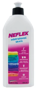 NEFLEK s enzymy 500 ml Tekutý odstraňovač skvrn na bílé i barevné prádlo